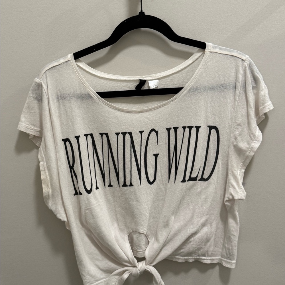 Divided by H&M Running Wild White Crop Top